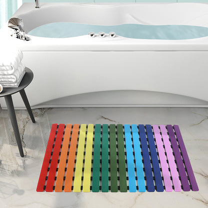 40x63 cm Bath Mat with Strong Suction Cups-Rainbow