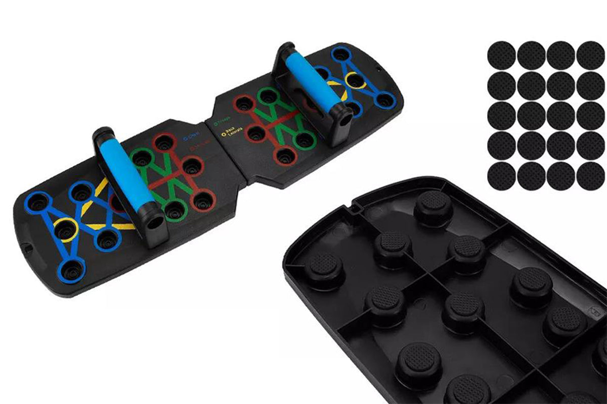 28 in 1 Foldable Push Up Board with Resistance Bands for Full Body Strength Training