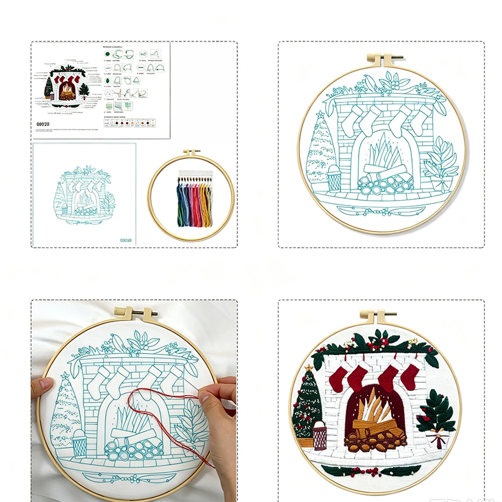 4 Pack Christmas Embroidery Kit For Adults Beginners