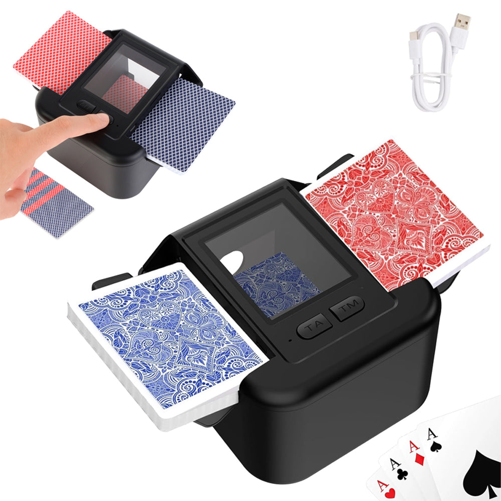 Automatic Card Shuffler with Sensor Stop - Black
