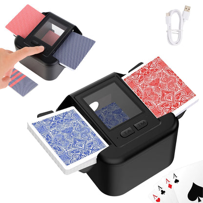 Automatic Card Shuffler with Sensor Stop - Black