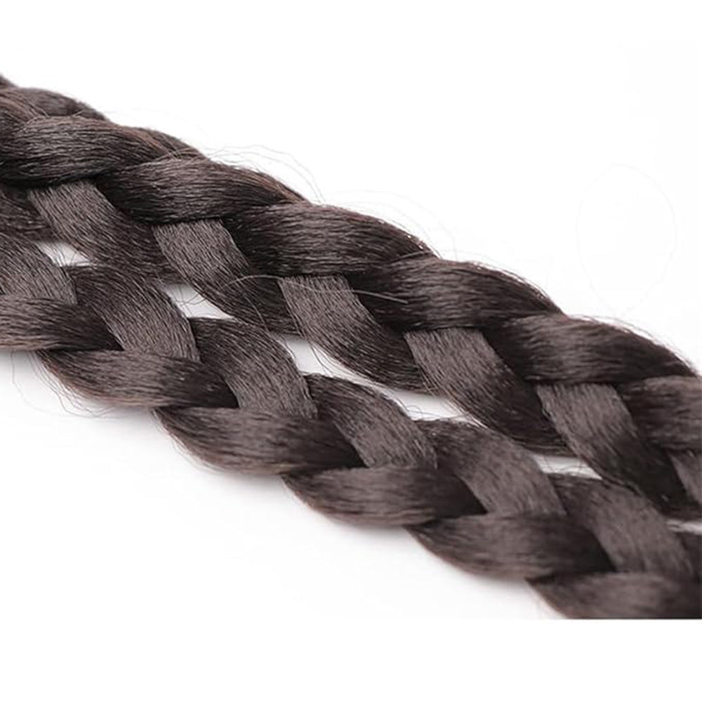 2PCS 45cm Three-Strand Braiding Hair for Wigs and Hair Extensions DIY Styling Black