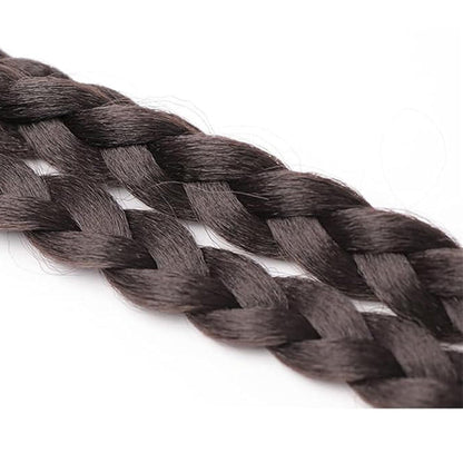 2PCS 45cm Three-Strand Braiding Hair for Wigs and Hair Extensions DIY Styling Black