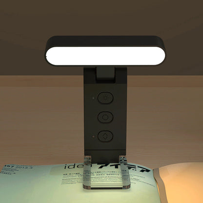 Rechargeable Clip-on Book Light 5 Color Temperatures 6 Brightness Dimmable Reading Light Black