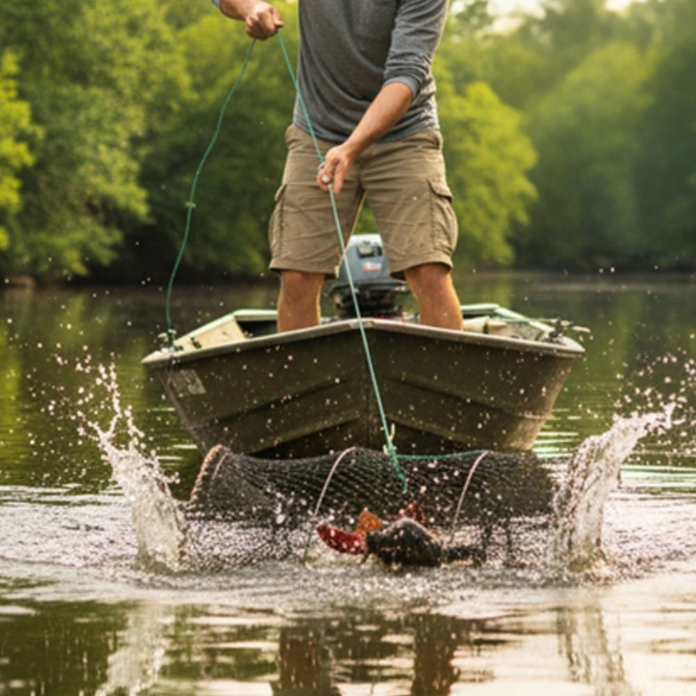 Fishing Bait Trap with Pull Rope Collapsible Fish Net
