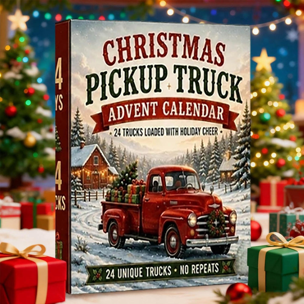 Christmas Advent Calendar 2D Acrylic Pickup Truck Ornaments - Truck