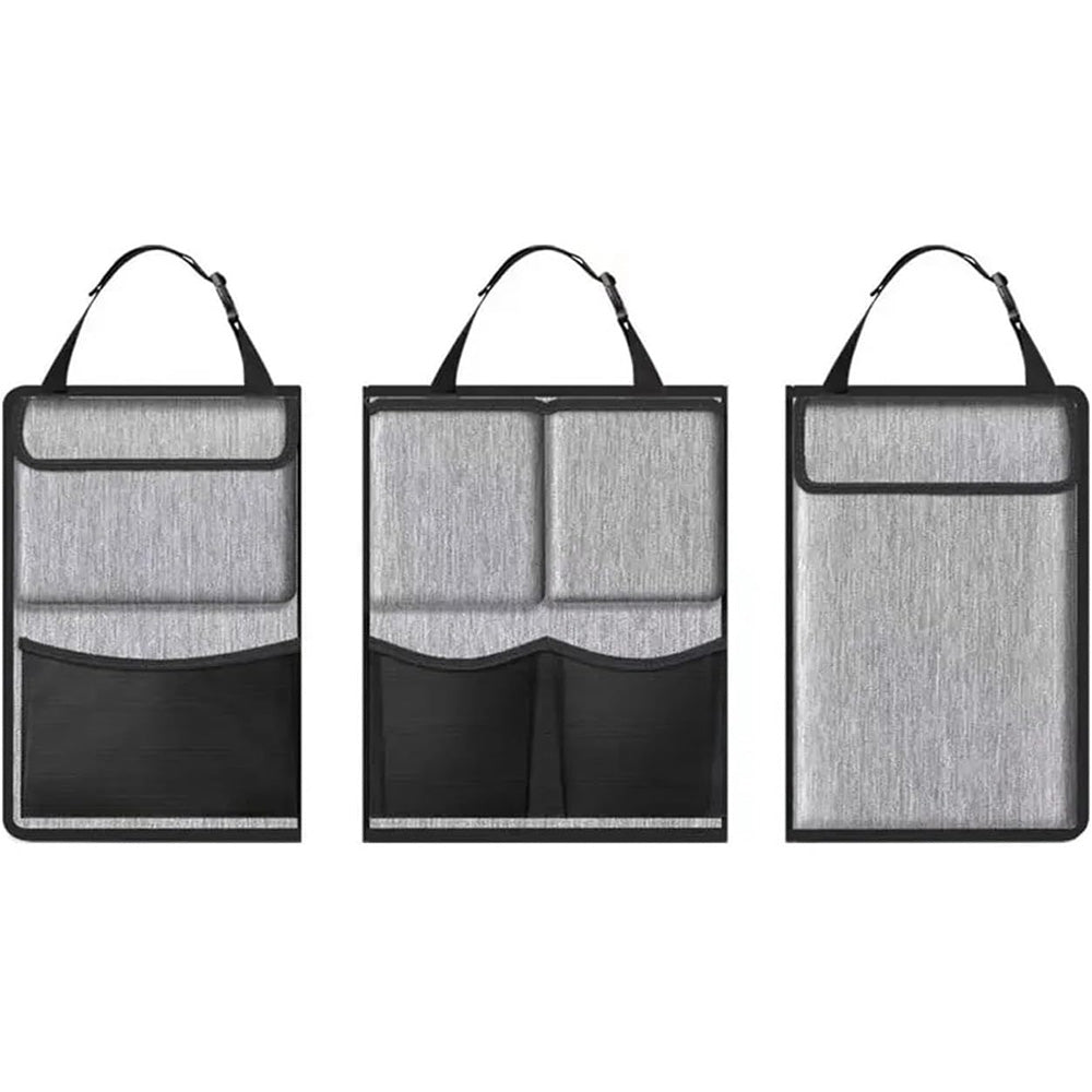 Large Capacity Car Trunk Organizer with Zippers ââ‚?Backseat Storage Grey