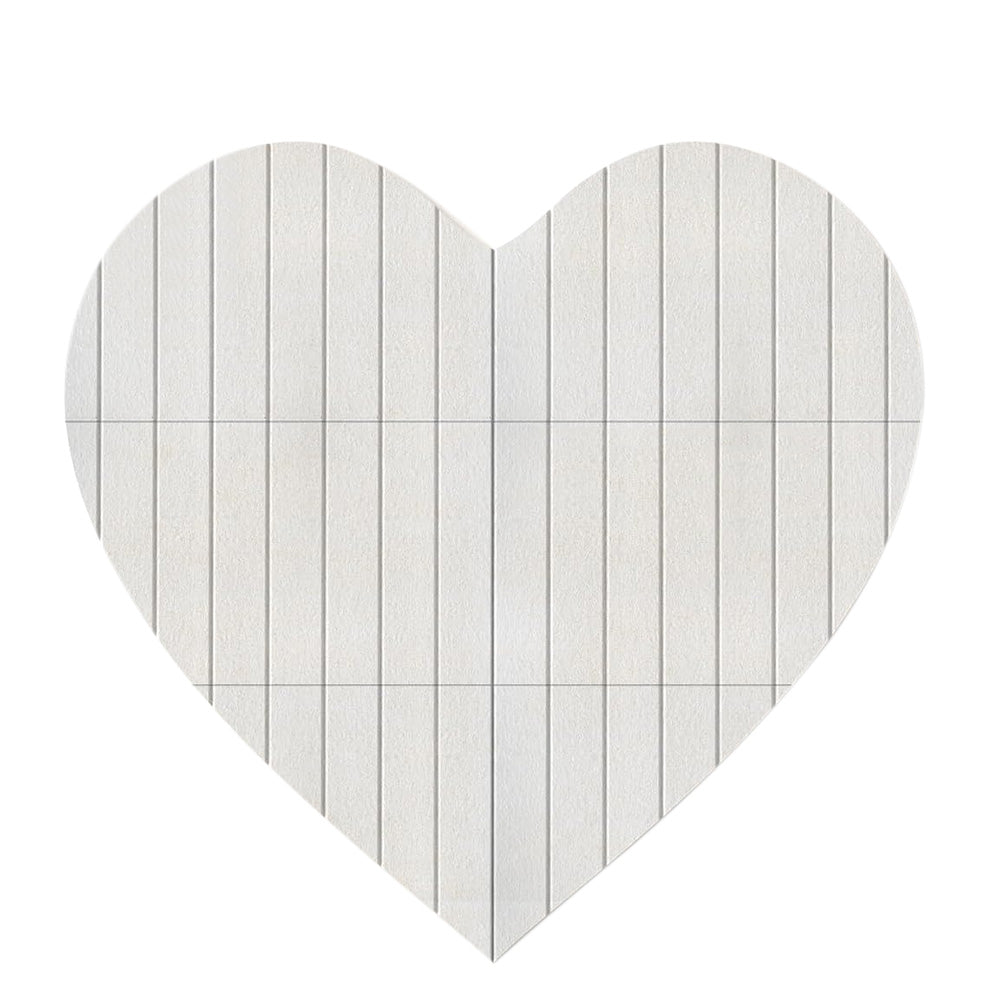 Heart Shaped Felt Photo Message Display Board - Light Grey