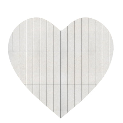 Heart Shaped Felt Photo Message Display Board - Light Grey