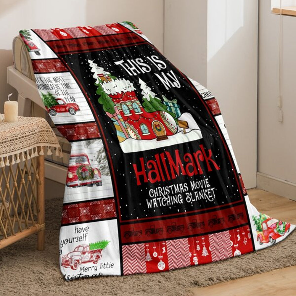 Christmas Throw Blanket Flannel Blankets for Couch Bed Sofa Style 1
