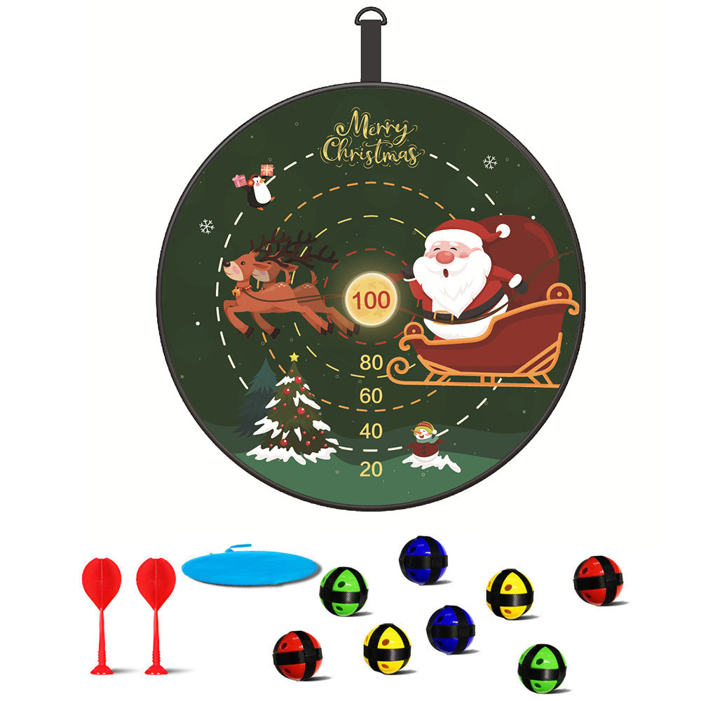 72cm Christmas Dart Board Game Set for Kids Xmas Board Game Toy with 12Pcs Sticky Balls Style 1