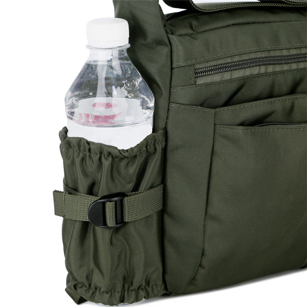 Water-Resistant Messenger Bag for Men Lightweight Travel Crossbody Sling Bag-Green