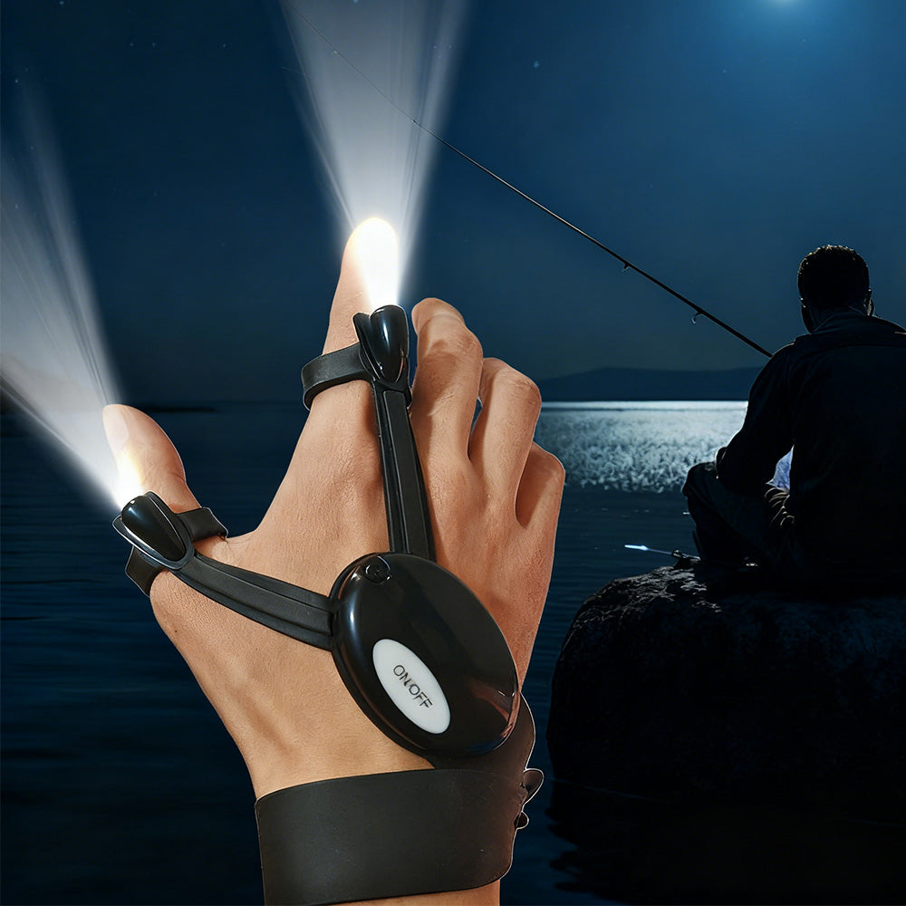 Men’s LED Flashlight Gloves for Outdoor Camping Fishing and Repair Work