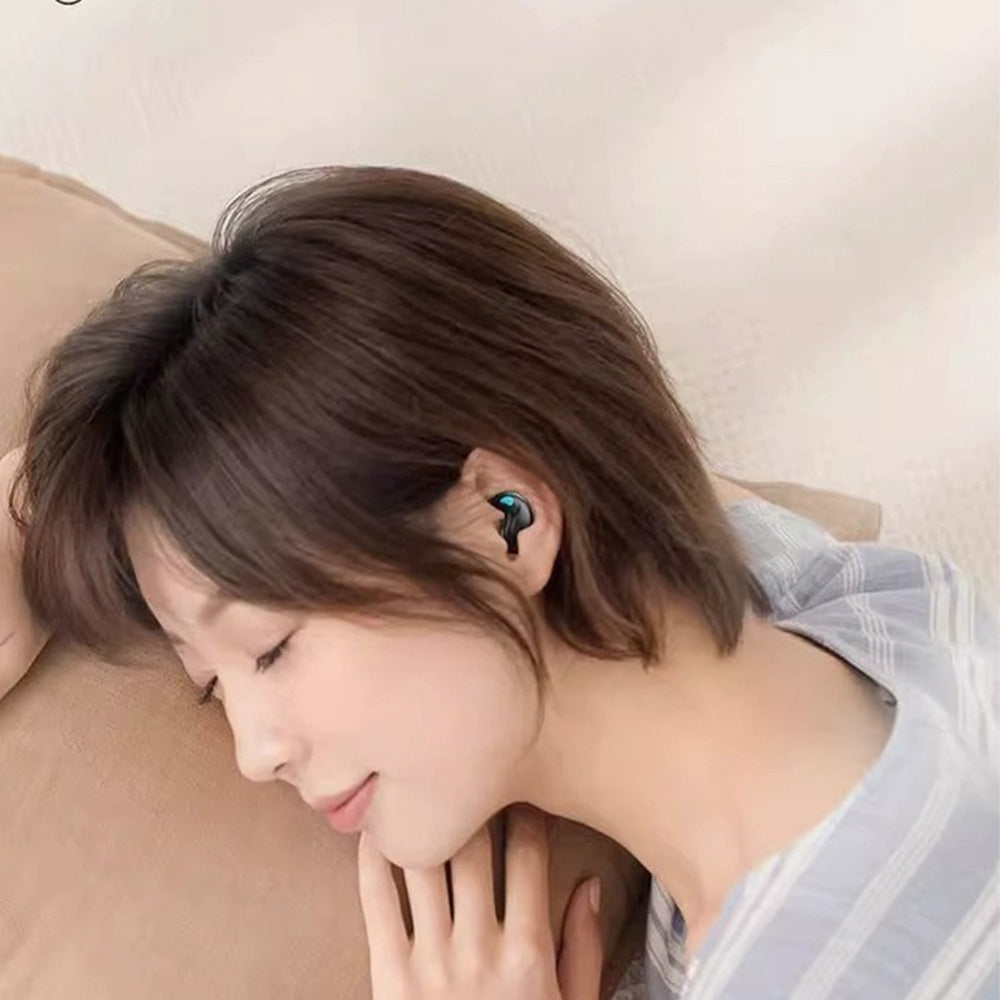 Wireless Bluetooth Sleep Earbuds Invisible Earplugs with Charging Case Black