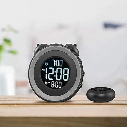 Loud Dual Alarm Clock with Bed Shaker Vibrating Alarm Clock for Heavy Sleepers