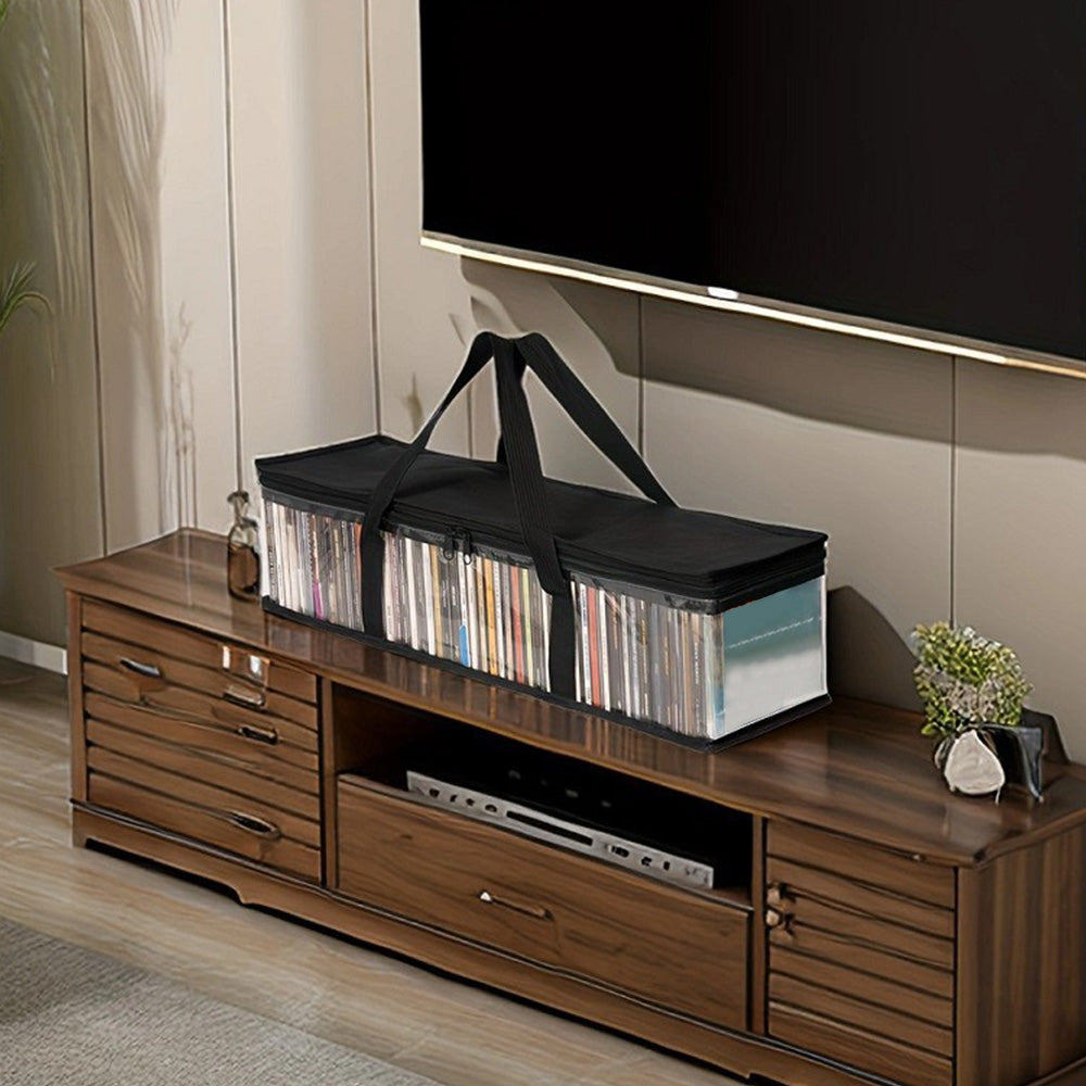 DVD Carrying Case Holder Black Portable Storage Bag for 35-40 Discs
