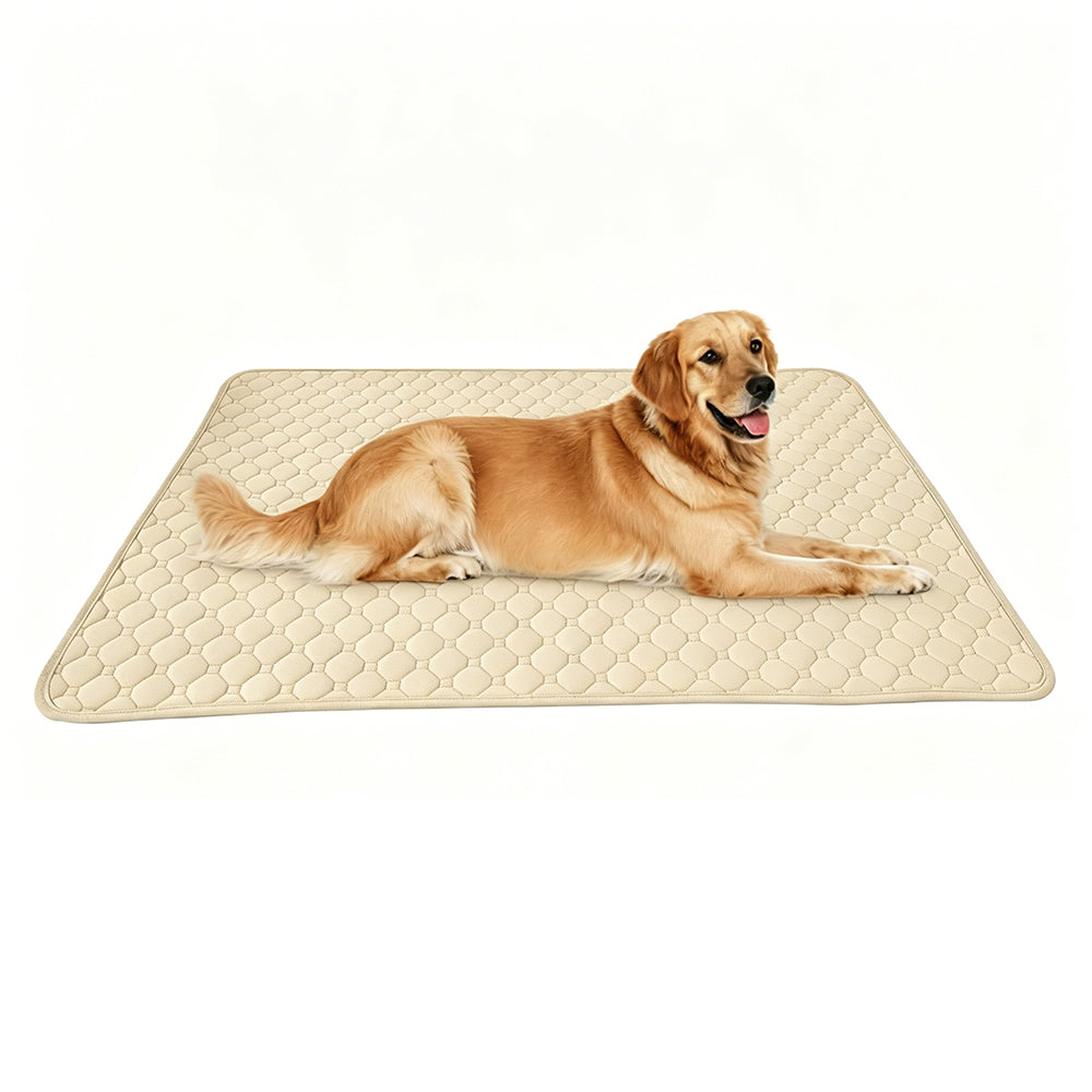 Washable Puppy Pads Waterproof Non Slip Reusable Dog Pee Pads for Floor-Beige