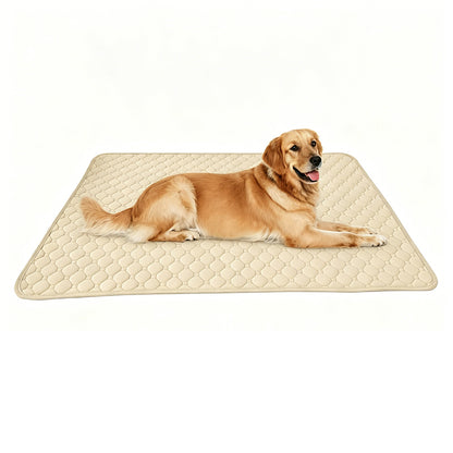 Washable Puppy Pads Waterproof Non Slip Reusable Dog Pee Pads for Floor-Beige