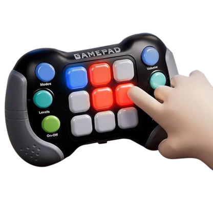 Fast Push RGB Game Toy Handle Electronic Brain and Memory Game Pad for Kids Teens Grey