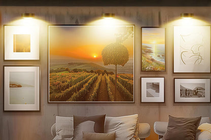3 Piece Wireless Art Display Picture Lights - Gold