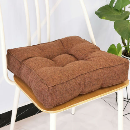 Thick Square Chair Seat Cushion Thickened Floor Cushion 40cm Coffee