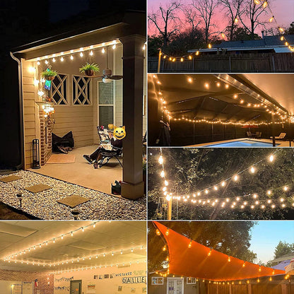 5M Solar String Light Outdoor Vintage Bulbs Party Patio Lamp