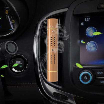 Car Air Vent Clip Air Freshener with Scent Sticks Metal Aroma Diffuser for Vehicle Interior-Gold