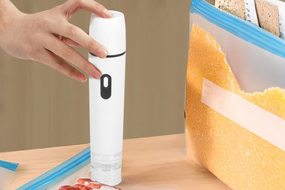 Compact Food Vacuum Sealer with 15 Reusable Vacuum Bags