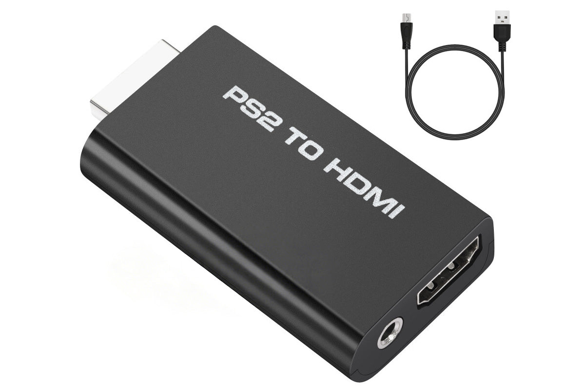 PS2 To HDMI Converter Adapter With USB Power Cable Supports All PS2 Display Mode