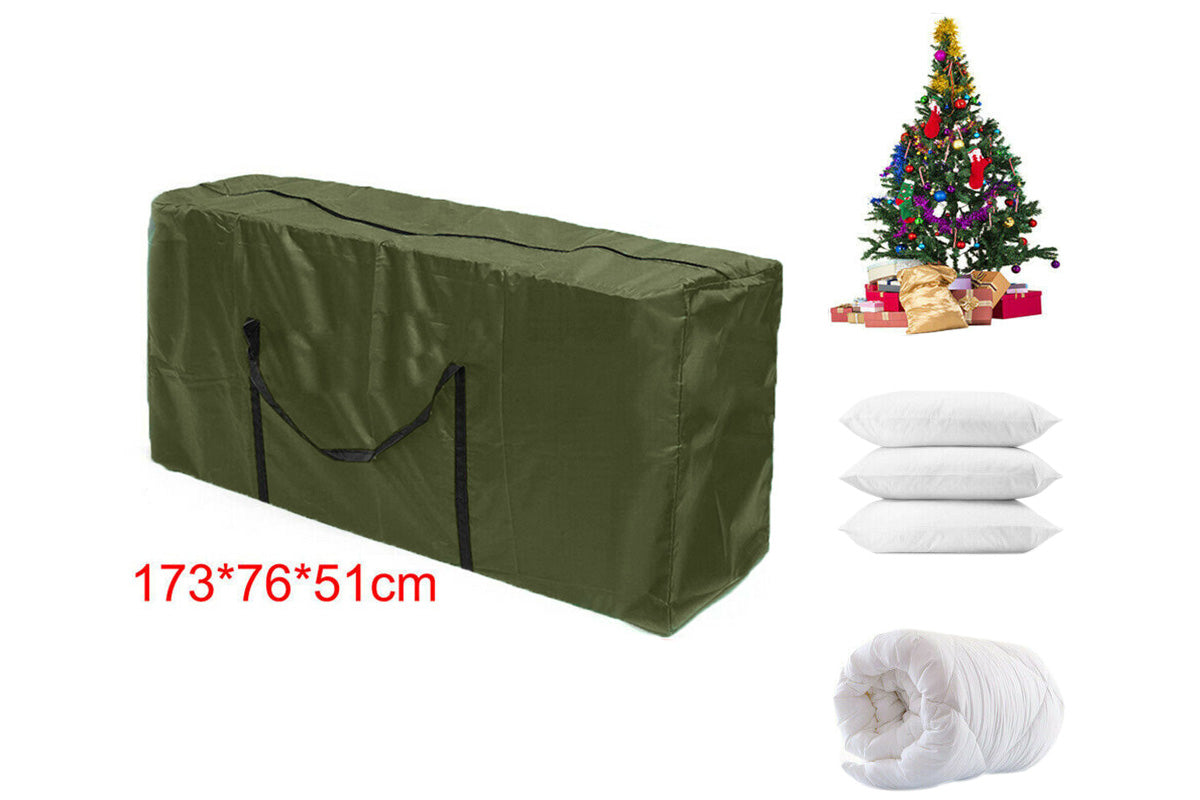 Extra Large Heavy Duty Water-Resistant Christmas Tree Storage Bag for Garden Furniture-Green
