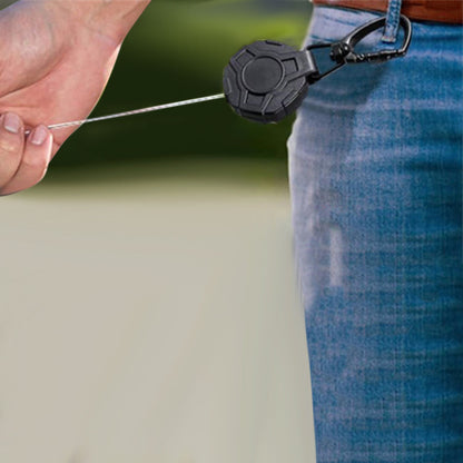 2 Pcs Retractable Keychain Carabiner Badge Key Holder