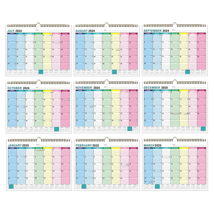 2024-2025 Wall Calendar 18 Months Hanging Planner Poster Style 3