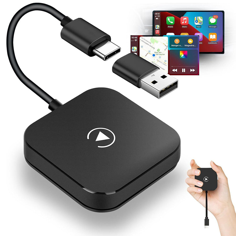 Wireless CarPlay Adapter for Apple CarPlay Type-C USB-A Adapter Dongle