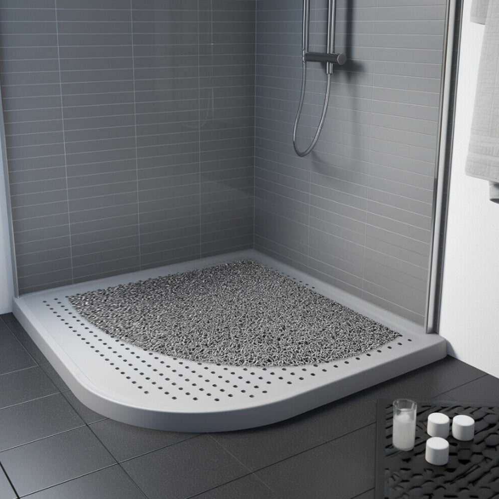 PVC Shower Mat Non-Slip Bath Mat Quick Drying Loofah Style Bathmat Style 2