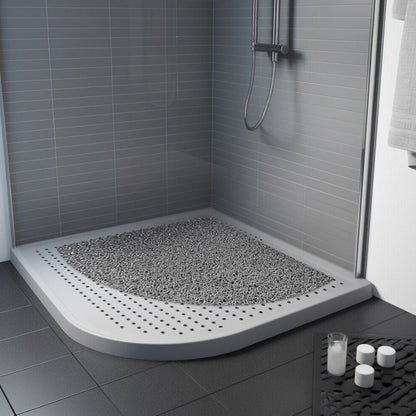 PVC Shower Mat Non-Slip Bath Mat Quick Drying Loofah Style Bathmat Style 2