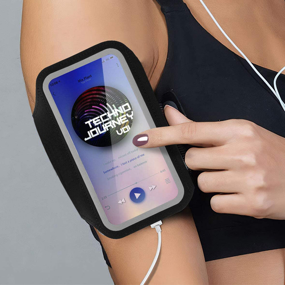 Sport Armband Phone Holder with Adjustable Strap for iPhone & Samsung