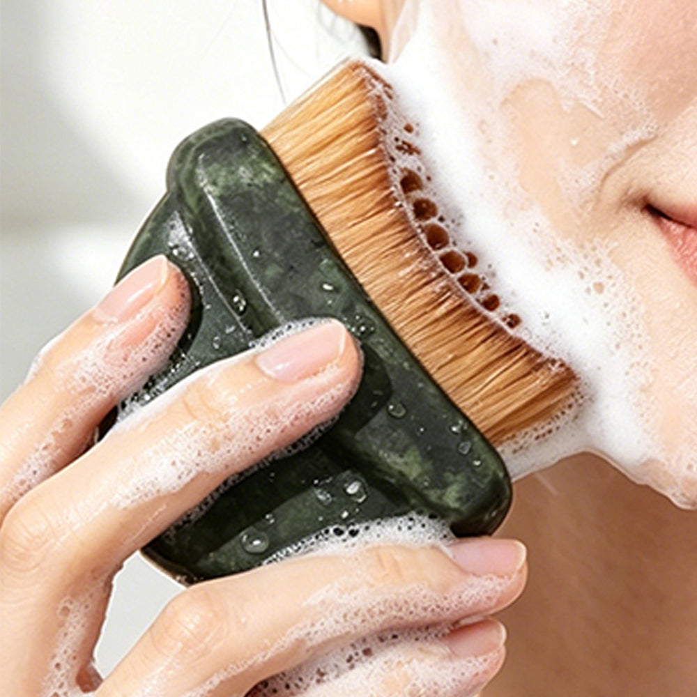 Lymphatic Face Brush Dual-Ended Dry Brush for Sculpt and Relax