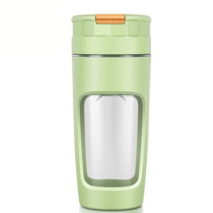 600ml Rechargeable Portable Juicer Blender with 4 Blade Cutter - Green