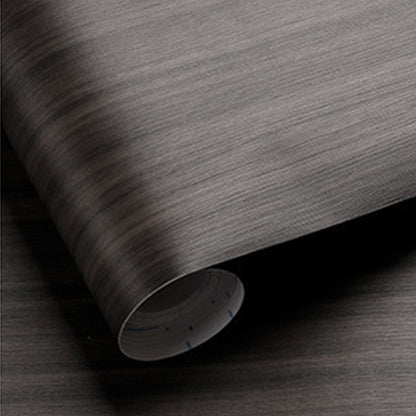 Wood Grain Wallpaper Self Adhesive Decor Wall Paper for Cabinet Drawer Shelf Liner Easy to Clean -Black