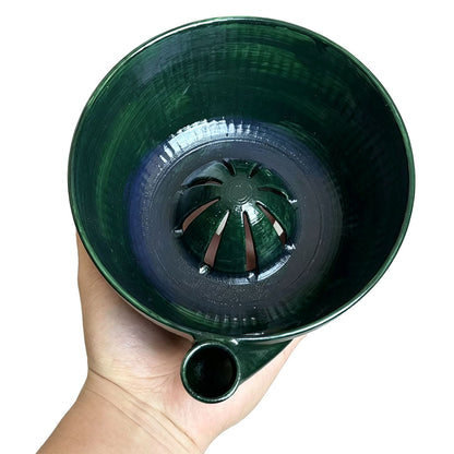 PLA Swirl Colander Bowl for Washing Draining and Serving - Green