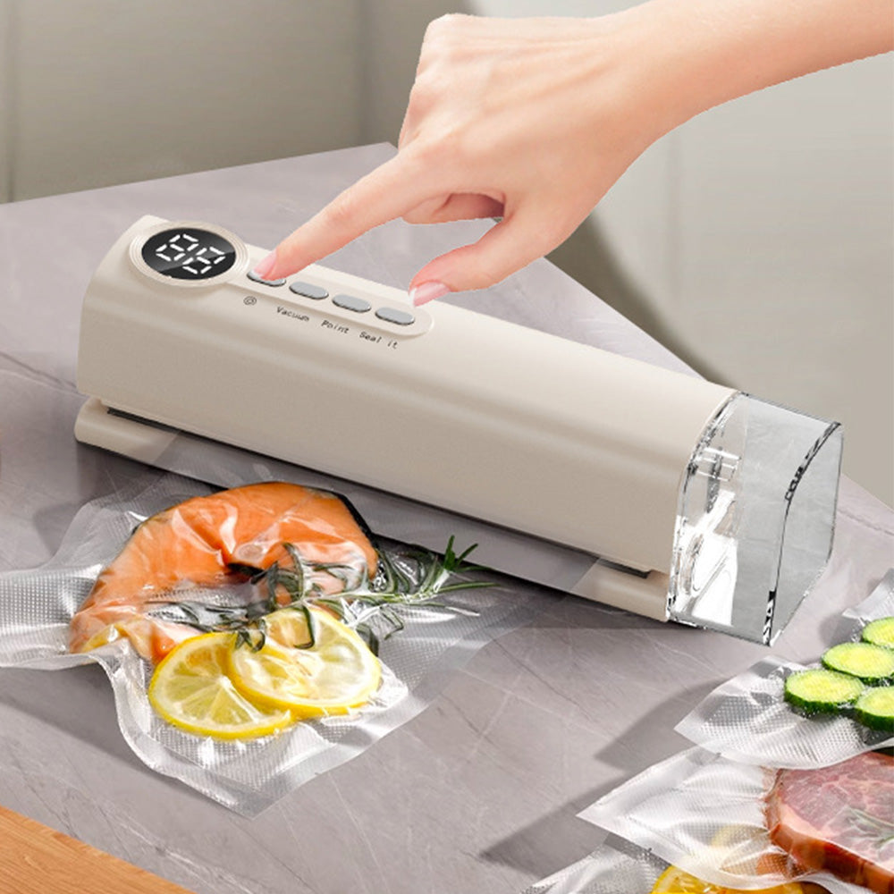62kPa Strong Suction Wireless Portable Vacuum Sealer-White