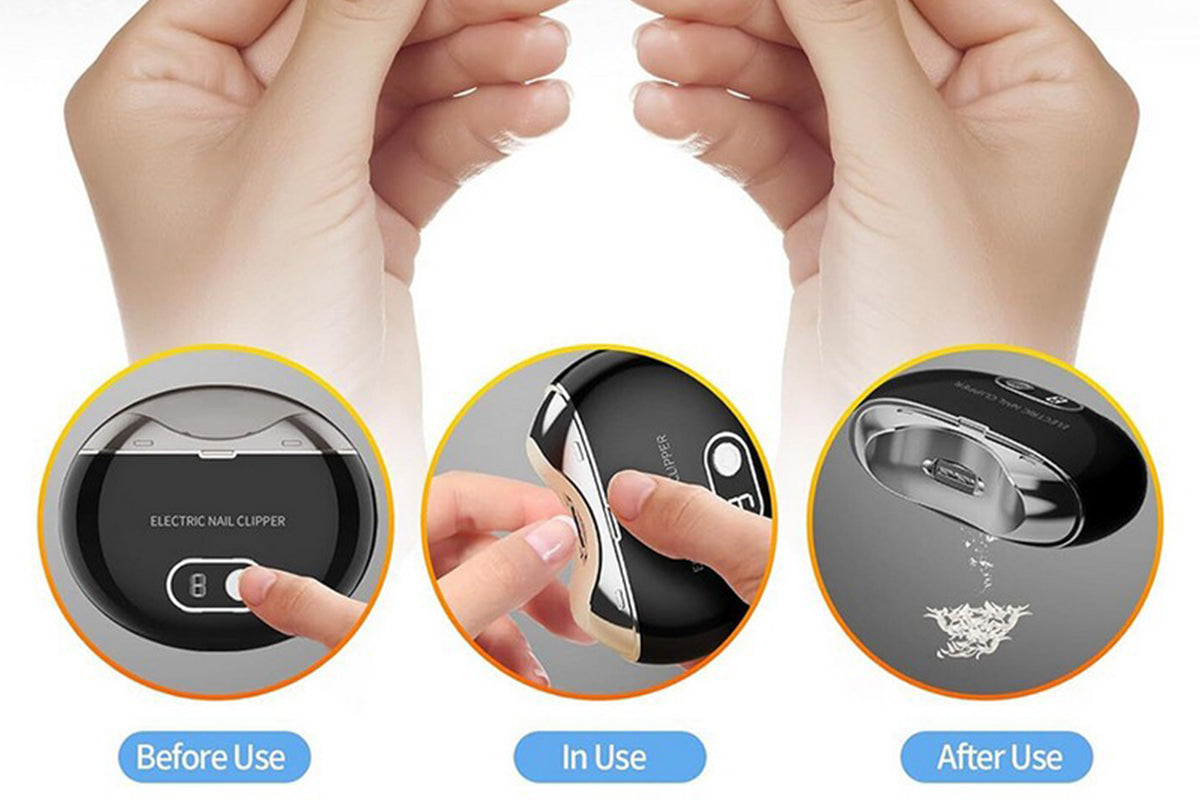 Electric USB Automatic Nail Clipper - Black