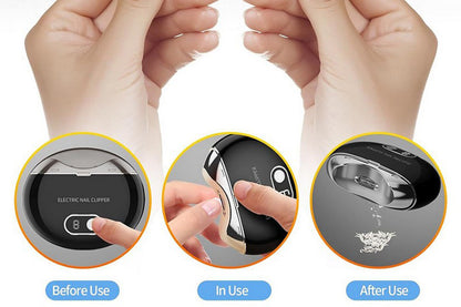 Electric USB Automatic Nail Clipper - Black