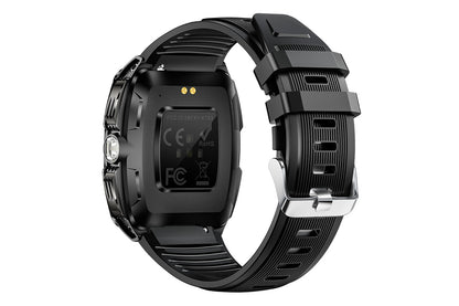Military Smart Watch for Men Heart Rate Sleep Monitor IPX8 Waterproof for Android iOS -Black and White