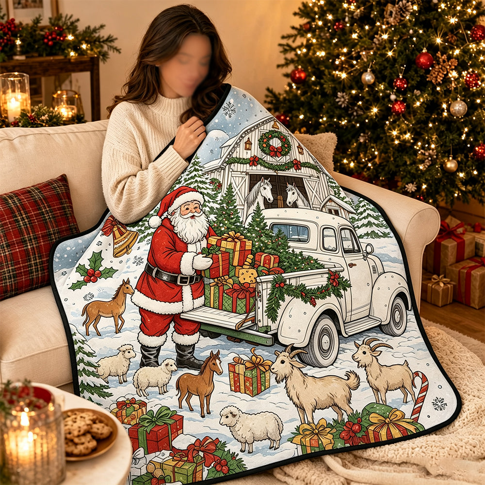 DIY Coloring Graffiti Christmas Blanket Drawing Blanket for Adults - Style2