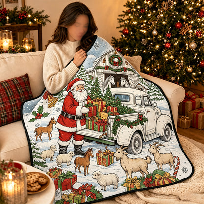 DIY Coloring Graffiti Christmas Blanket Drawing Blanket for Adults - Style2