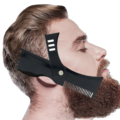 Rotatable Beard Shaping Template Comb Trimming Shaper Beard Styling Tool Black