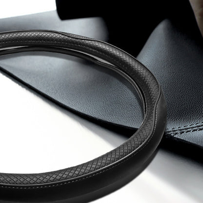 Breathable Microfiber Leather Steering Wheel Cover-Black