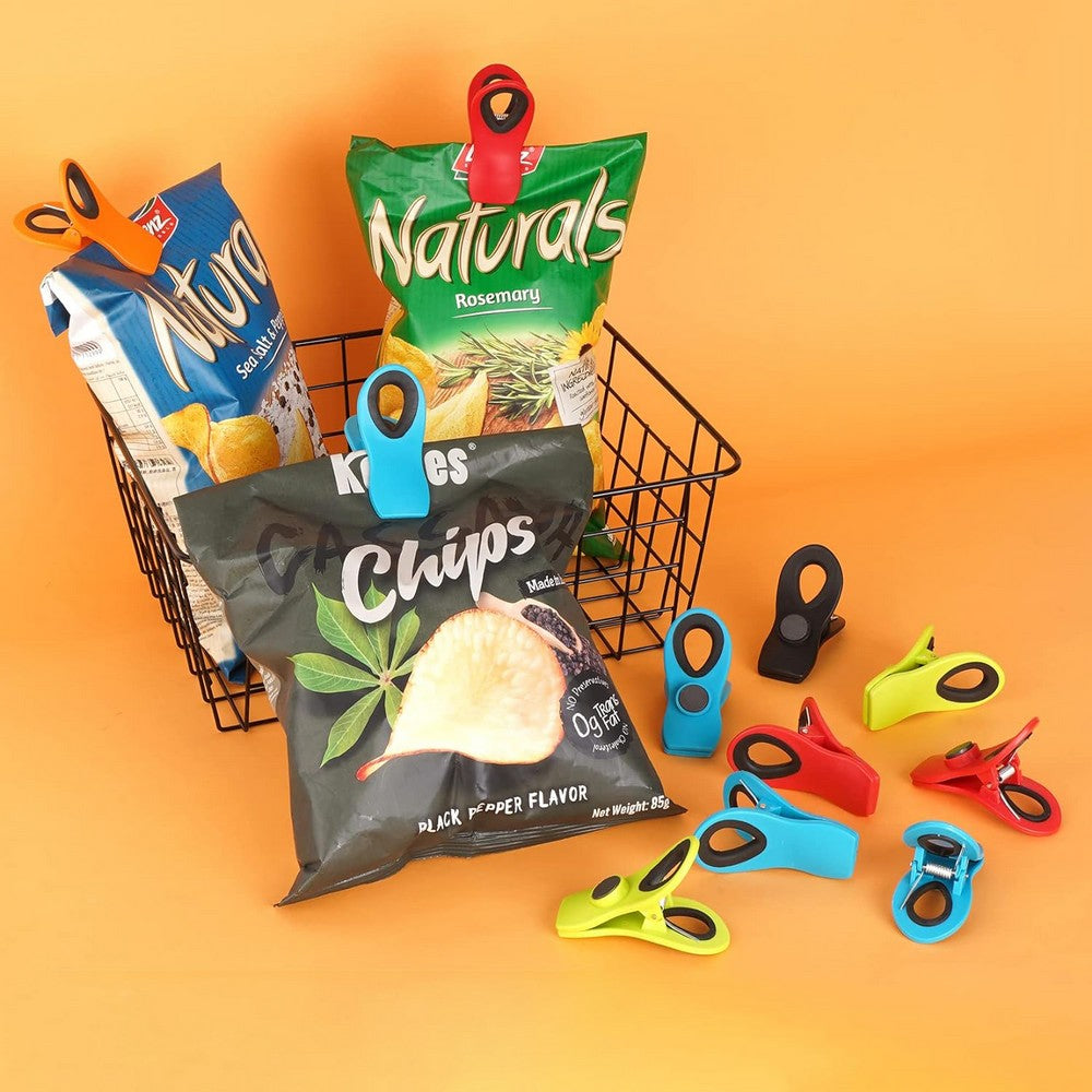 10Pcs Chip Clips Magnetic Bag Clip for Food Storage Clothes Pins Garden