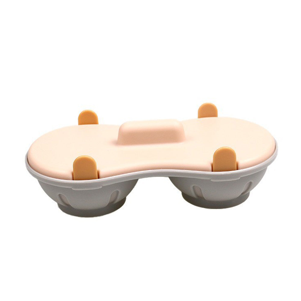 Double Layer Microwave Egg Cooker and Poached Egg Steamer - Orange